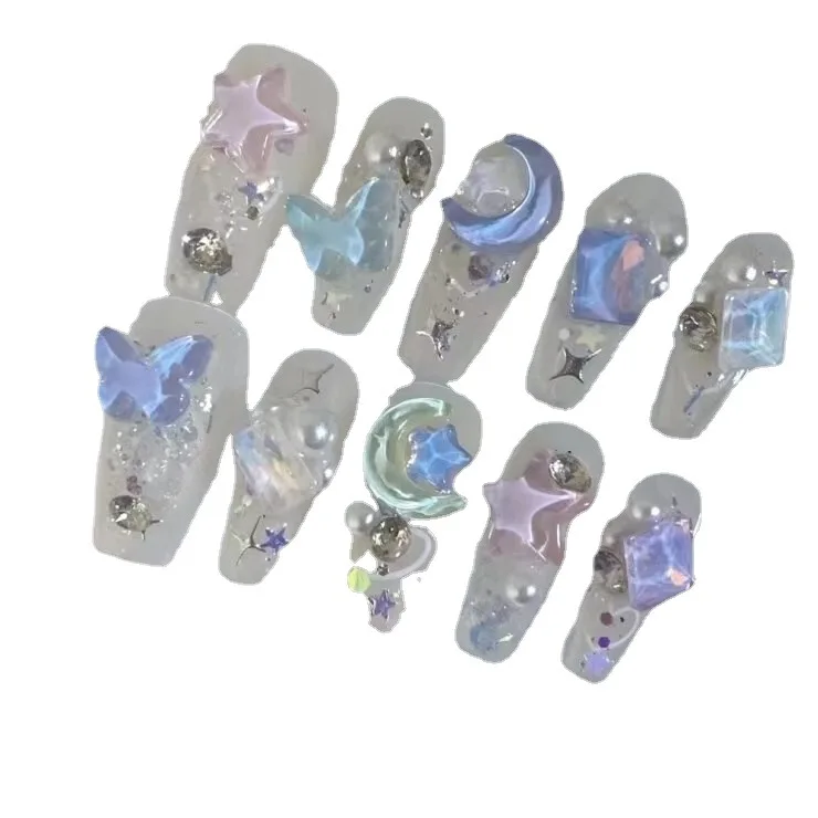 

Pure handmade phototherapy Wear nail to cool down in summer Reuse nail patch removable