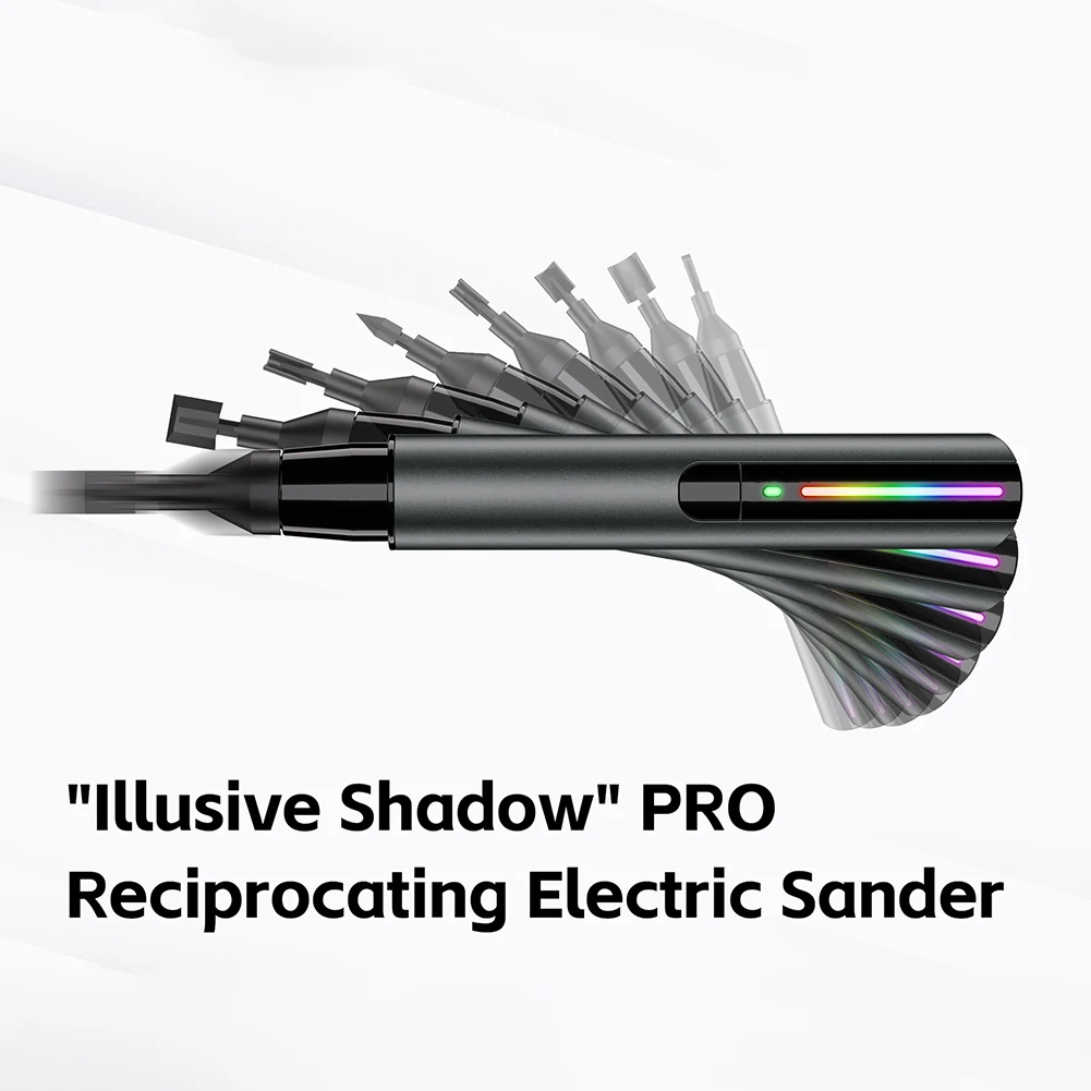 

DSPIAE PRO Electric Sander with 8 Replaceable Sanding Bits and 7 Grit Options for Detailed Craft and Model Finishing