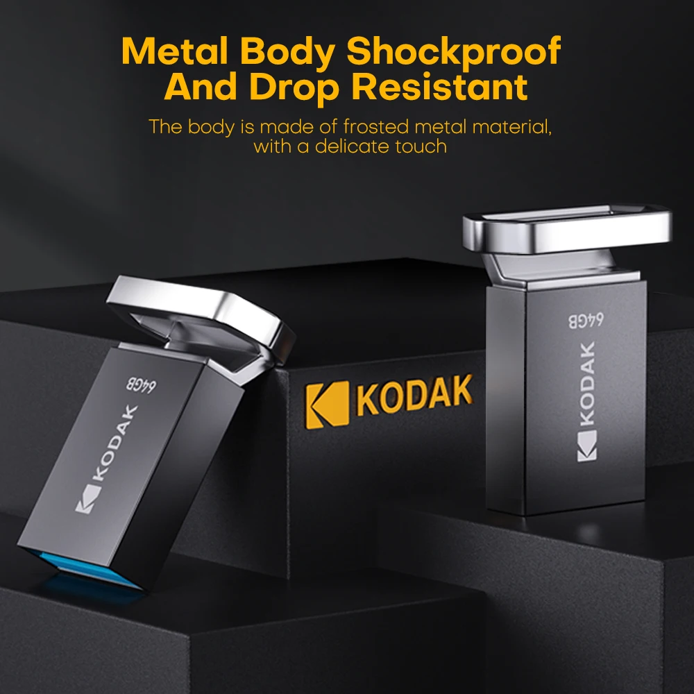 Kodak K113 Mini Metal Flash Drive 128GB Pendrive 64GB 32GB Mini Memory Key USB for PC Automotive Laptop Desktop