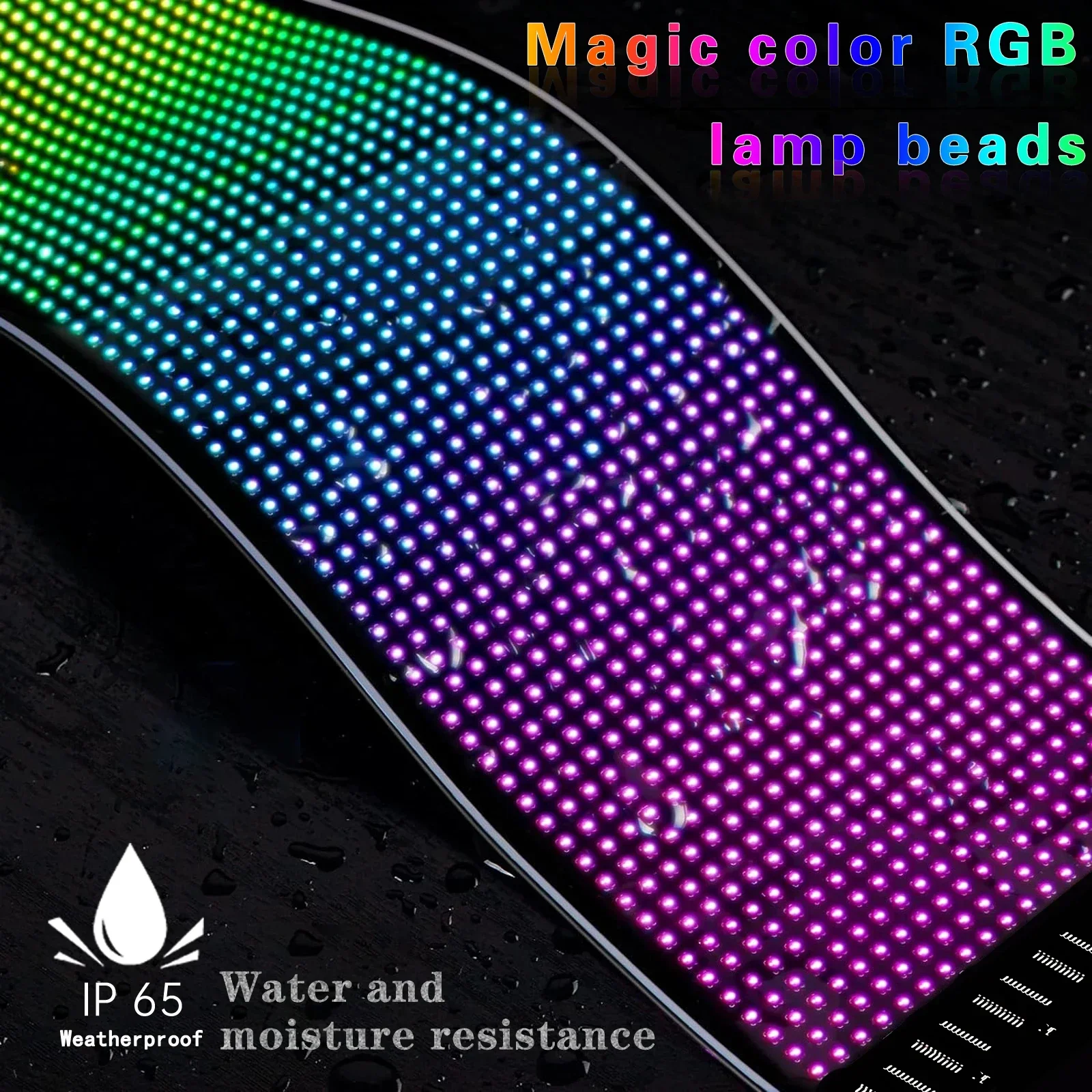 Heet verkoop RGB LED Matrix Pixel Scherm Meertalig DIY Programmeerbare Bluetooth App Controle LED-paneel Auto Flexibel displaylicht