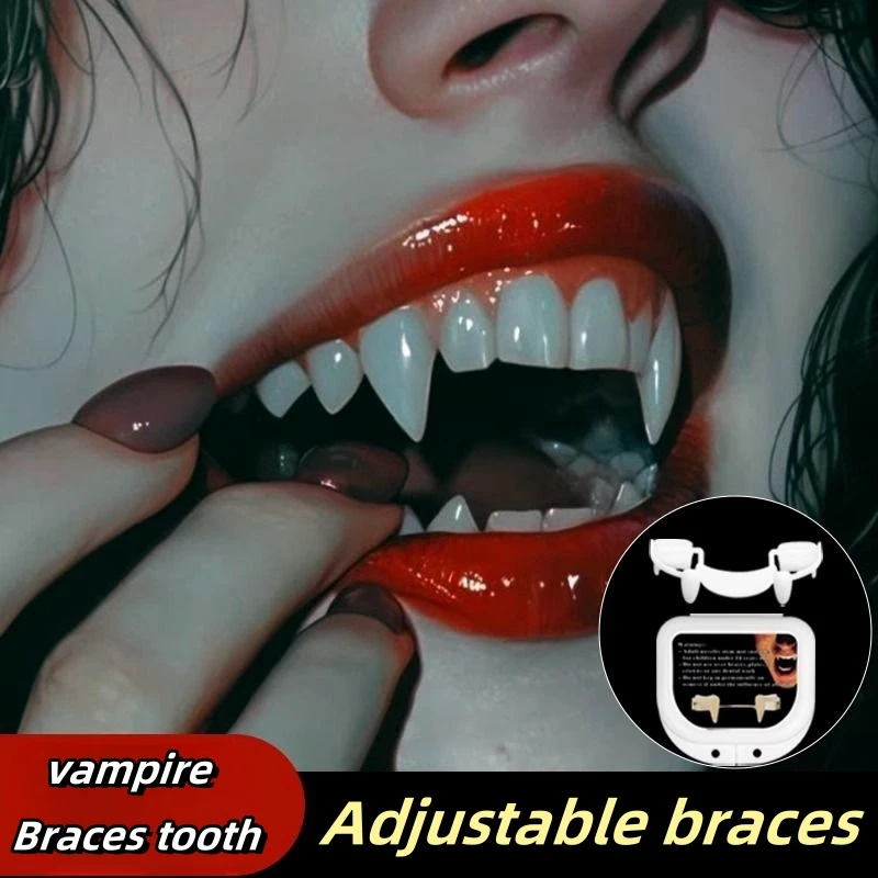 Hot selling vampire Adjustable braces Halloween costume cosplay prop Tiger Teeth Decoration Dress up props gifts