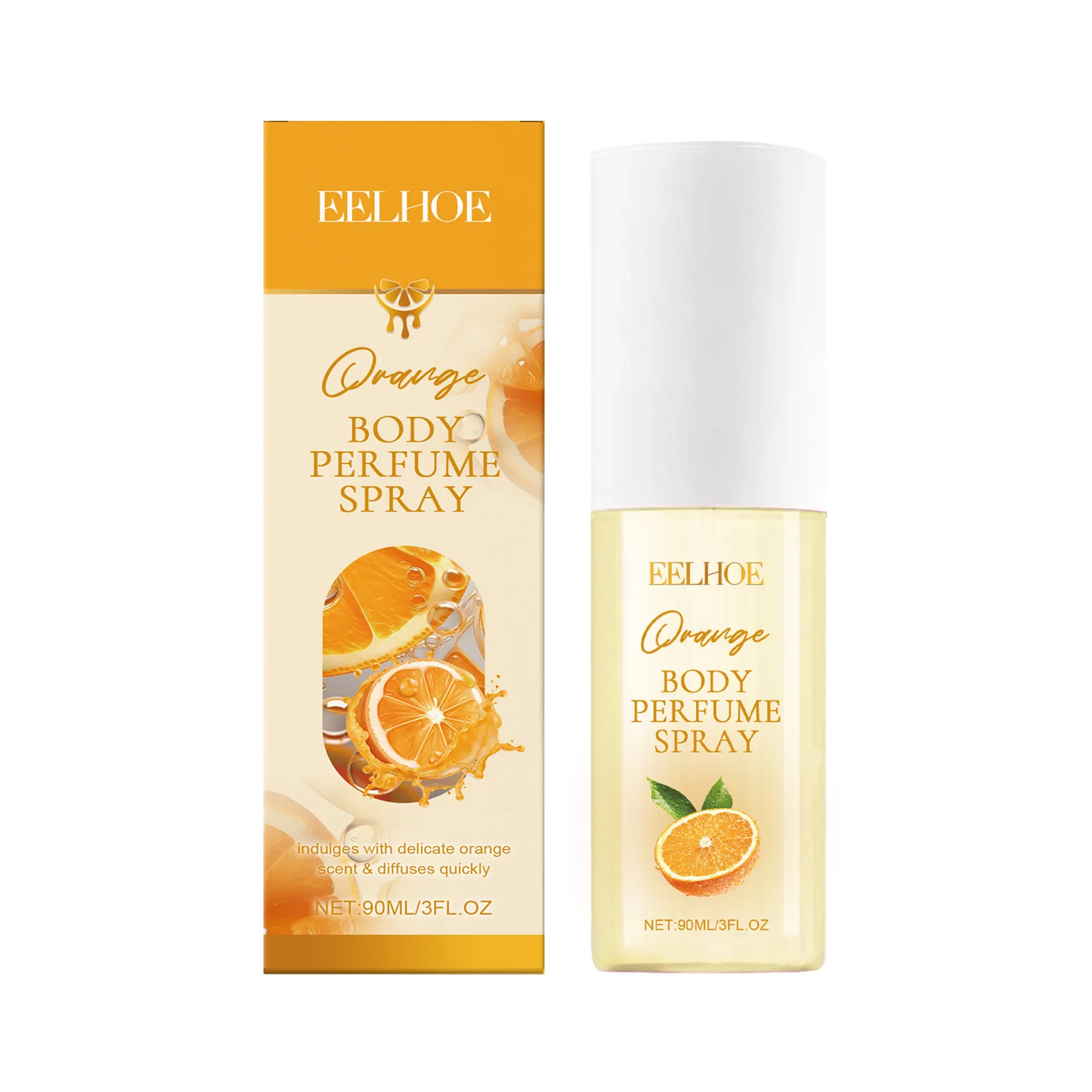 EELHOE Orange Body Perfume Women Orange Fragrance Perfume Long Lasting Fresh Light Fragrance Pheromone Spray Scent Perfume 90ml