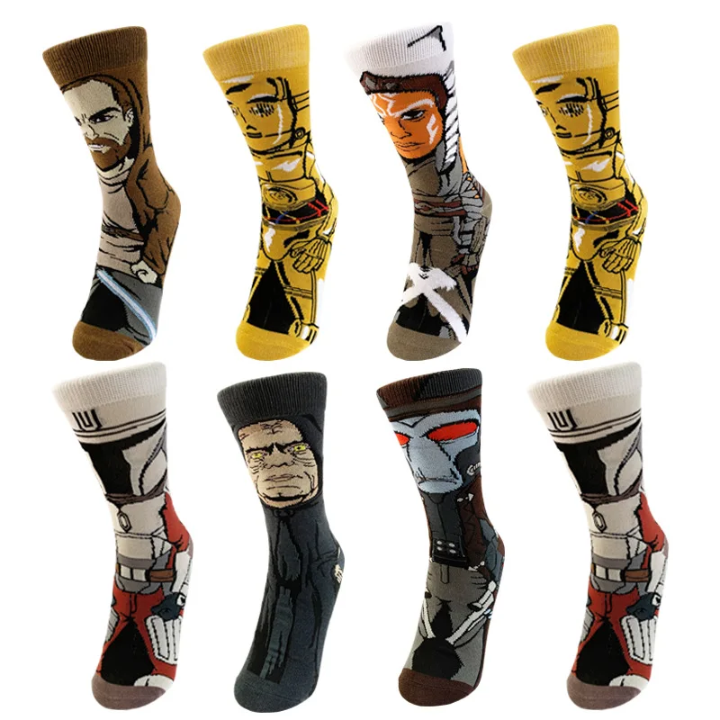 

Fashion Cartoon Jacquard Adult Socks Cotton Anime Peripheral Youth Sports Casual Mid-Tube Socks Wholesale