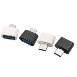 5/10Pcs USB 2.0 to Type-C Female Socket Adapter Type C OTG Connector for Phone Data Transfer White / Black