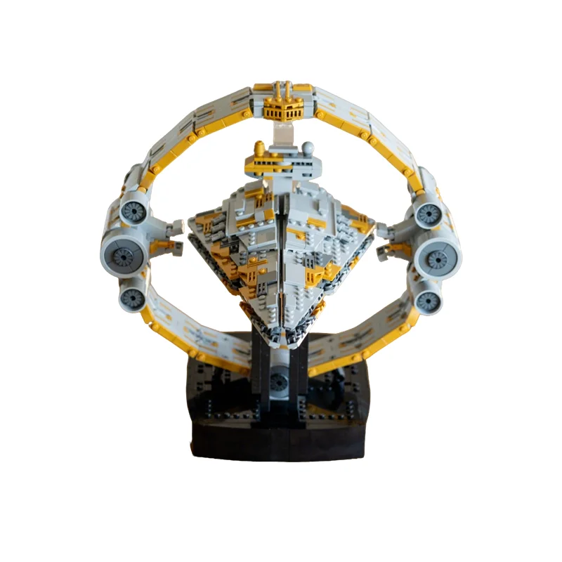 4197pcs MOC Imperial Destroyer Midi Scale Model Building Blocks Architecture Toys Birthday Gift Education Brick Presentation Art