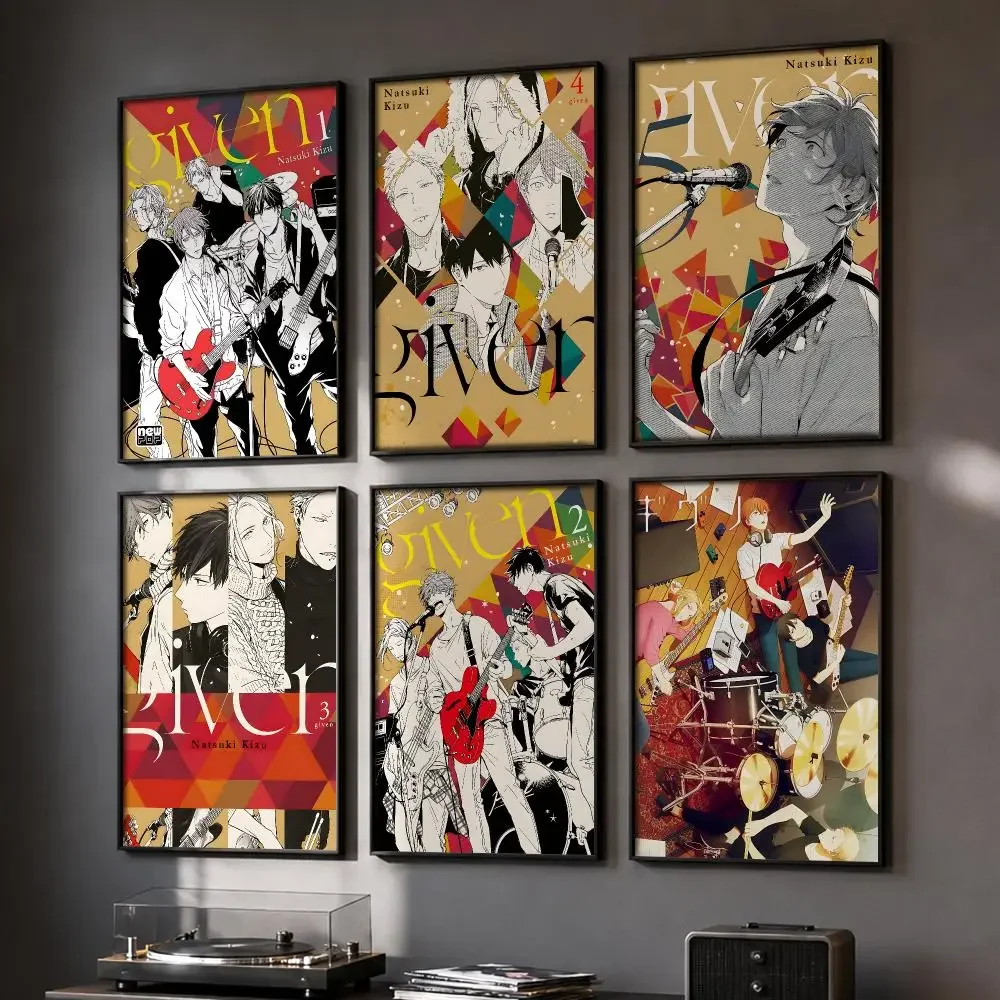 Music Anime G-Given Painting Calligraphy Canvas Wall Art Prints for Living Room Bedroom Home Decor Gift
