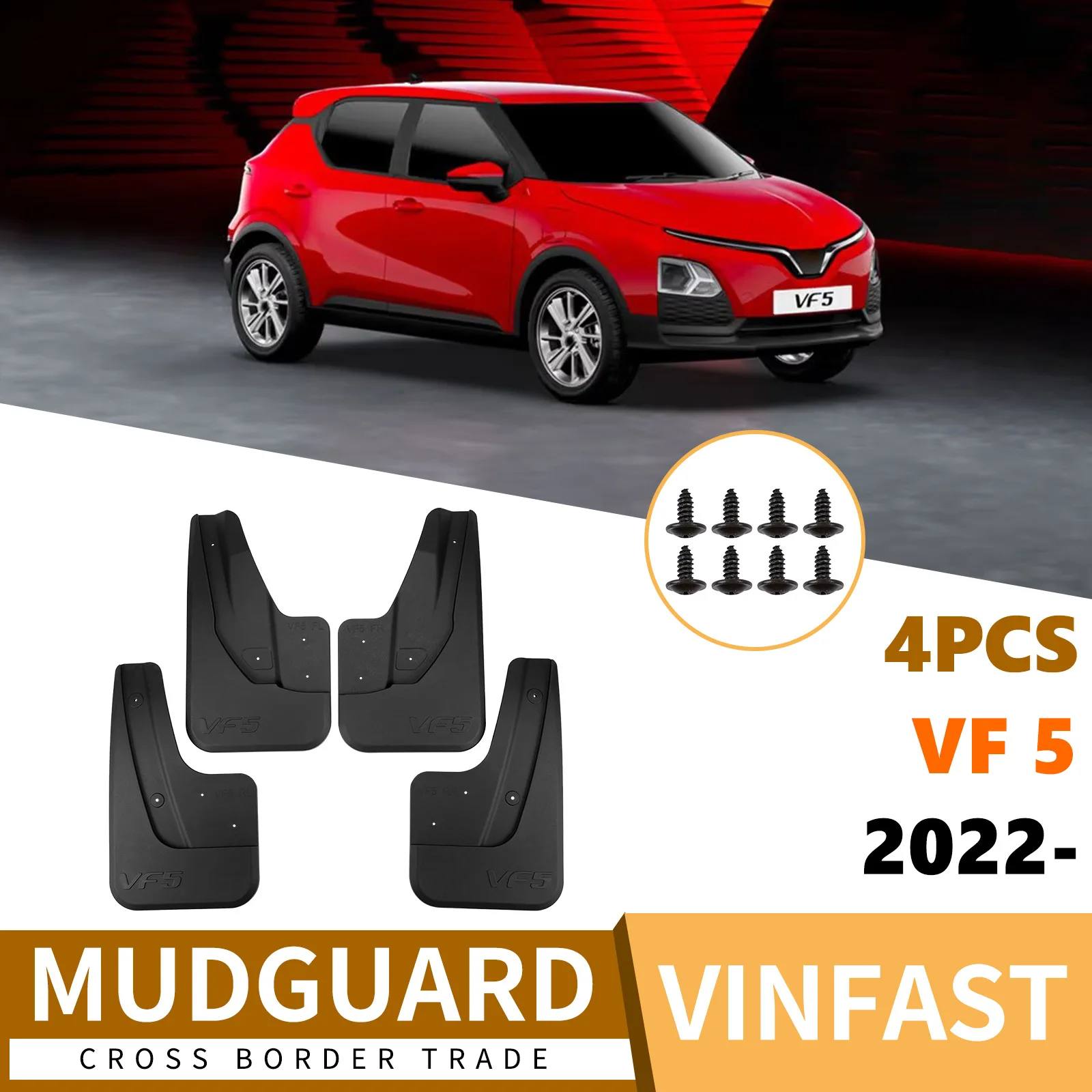 

Для VinFast VF 5 2022-2025 автомобильная шина, крыло, кожа, универсальное крыло, украшение, автомобильное крыло, брызговики