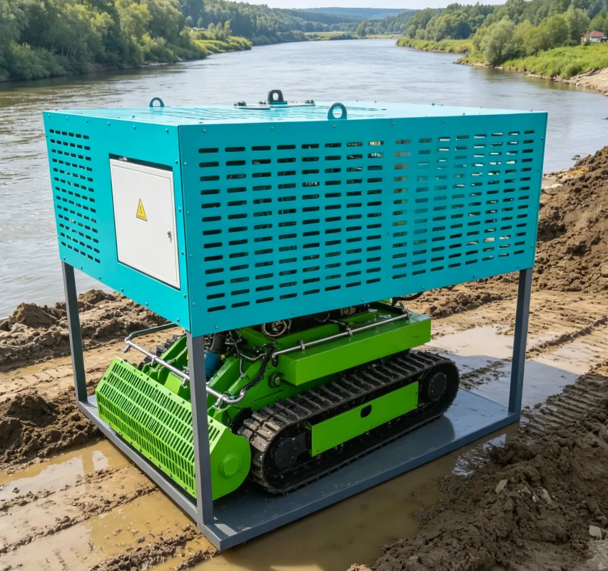 Waterproof Ip68 Small Dredging Robot Underwater Crawler Robot Intelligent Remote Control Submersible Sludge Suction Machine