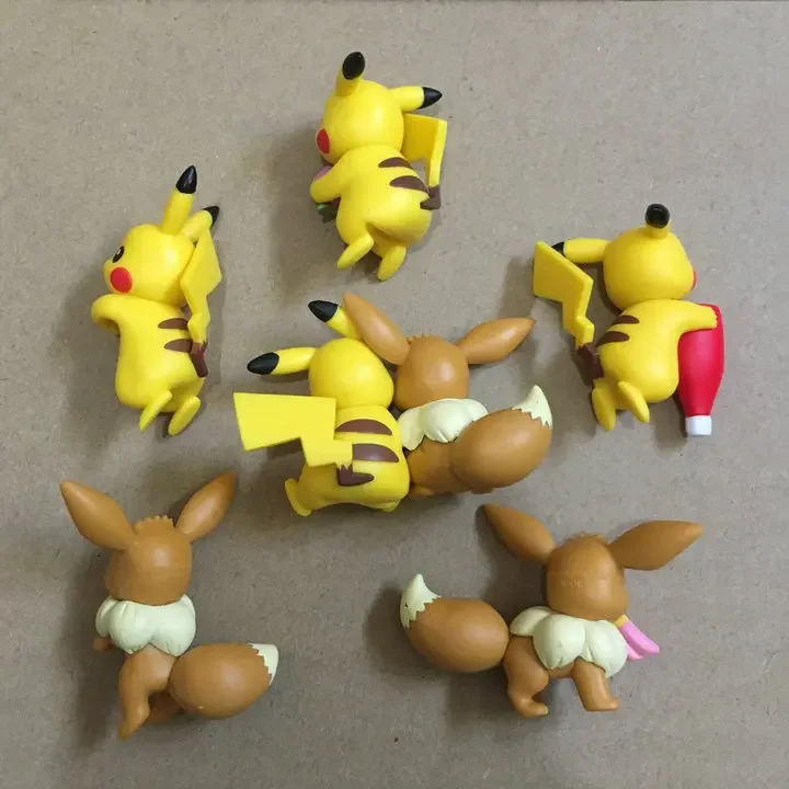 Pokemon Gashapon Toys Pikachu Eevee Lovely Cute Action Figure Model Ornament Toys Children Gifts