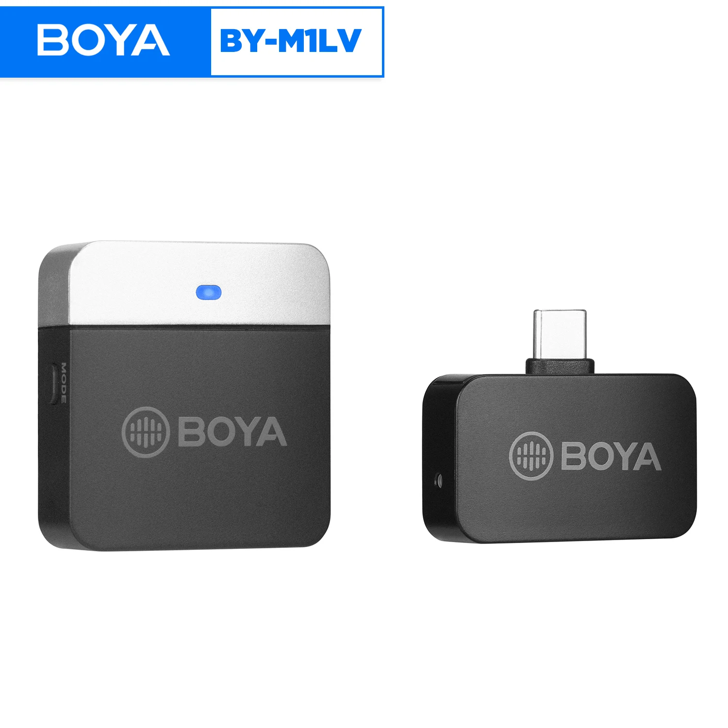 BOYA BY-M1LV Wireless Lavalier Microphone Portable Audio Video Recording Mic for iPhone Android Live Gaming Mobile Phone Vlog