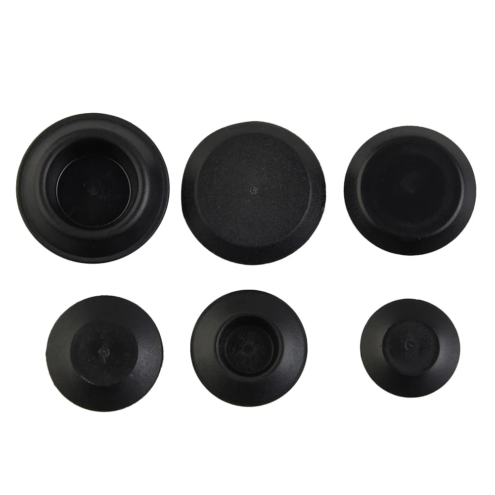 60pcs 1/2 3/4 3/8 1/2 3/4 7/8 Inch Flush Mount Black Plastic Hole Plug Assortment Auto Body Sheet Metal Accessories