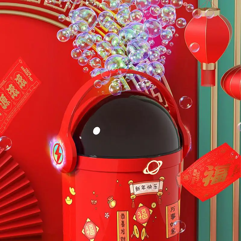 AstronsomBubble Maker pour le nouvel an chinois, allumez le feu d'artifice, souffleur de bulles automatique plonger oyant, année du dragon, 2024