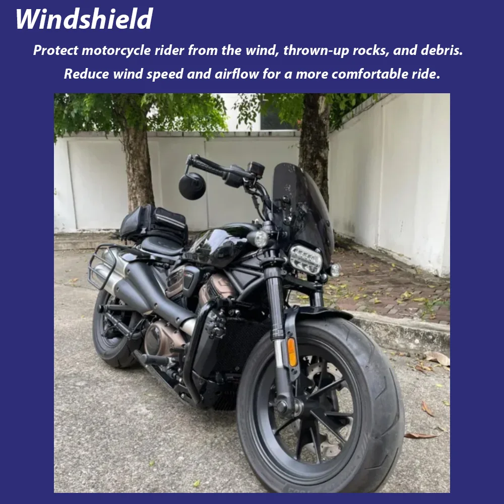 Motorcycle Windscreen Windshield Screen Shield Wind Deflector Bracket For Harley RH1250S RH1250 2021-2023 Accessories