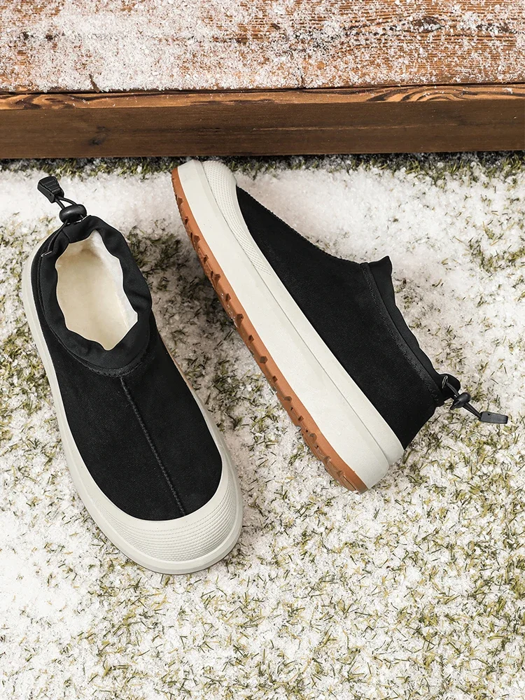 Biznesowy styl Old Money, modne i eleganckie, męskie zimowe buty śniegowce, antypoślizgowe i ciepłe, odpowiednie na codzienne wyjścia, minimalistyczne.