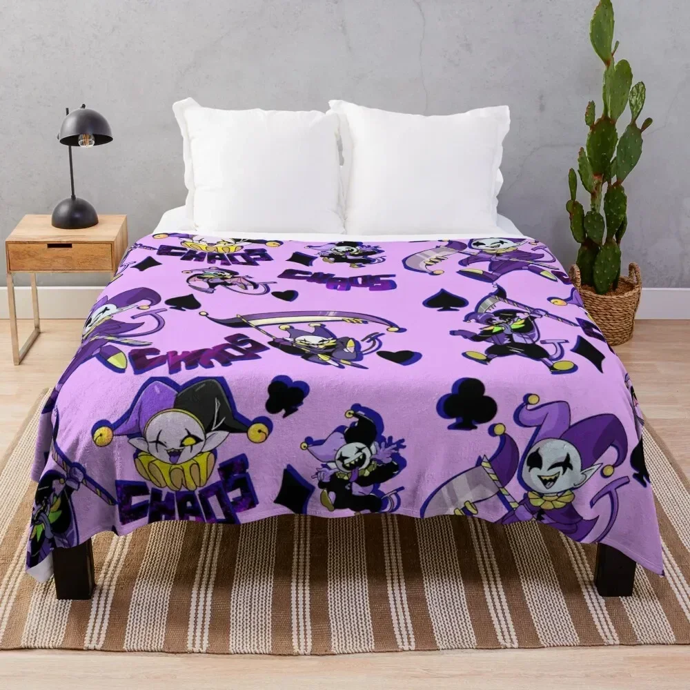 

Jevil chaos Throw Blanket Soft Bedroom Blanket for Night Sleeping