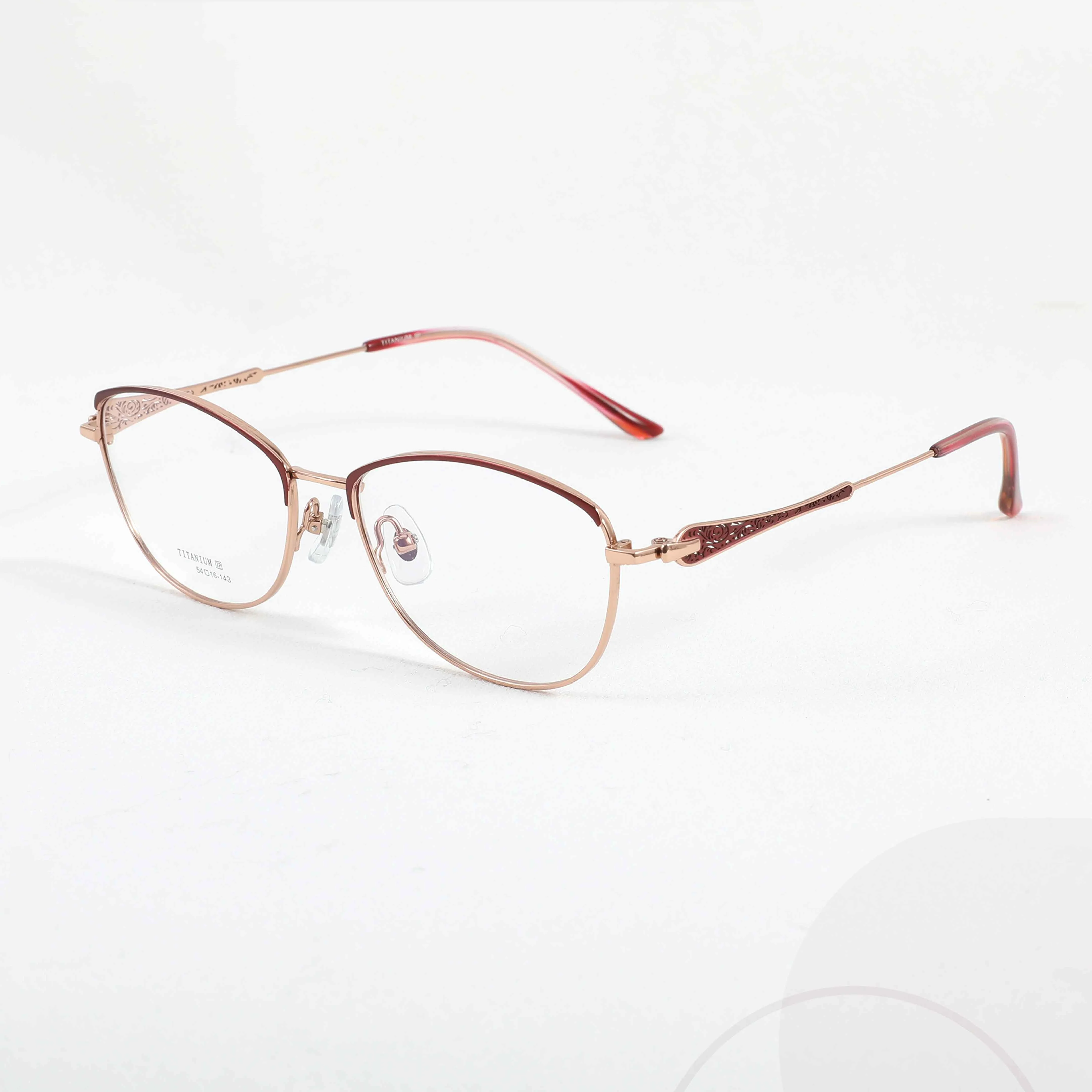 Women's Pure Titanium Full Rim Optical Frame Glasses High Quality Prescription Eyeglasses 54mm Wide Face Suitable