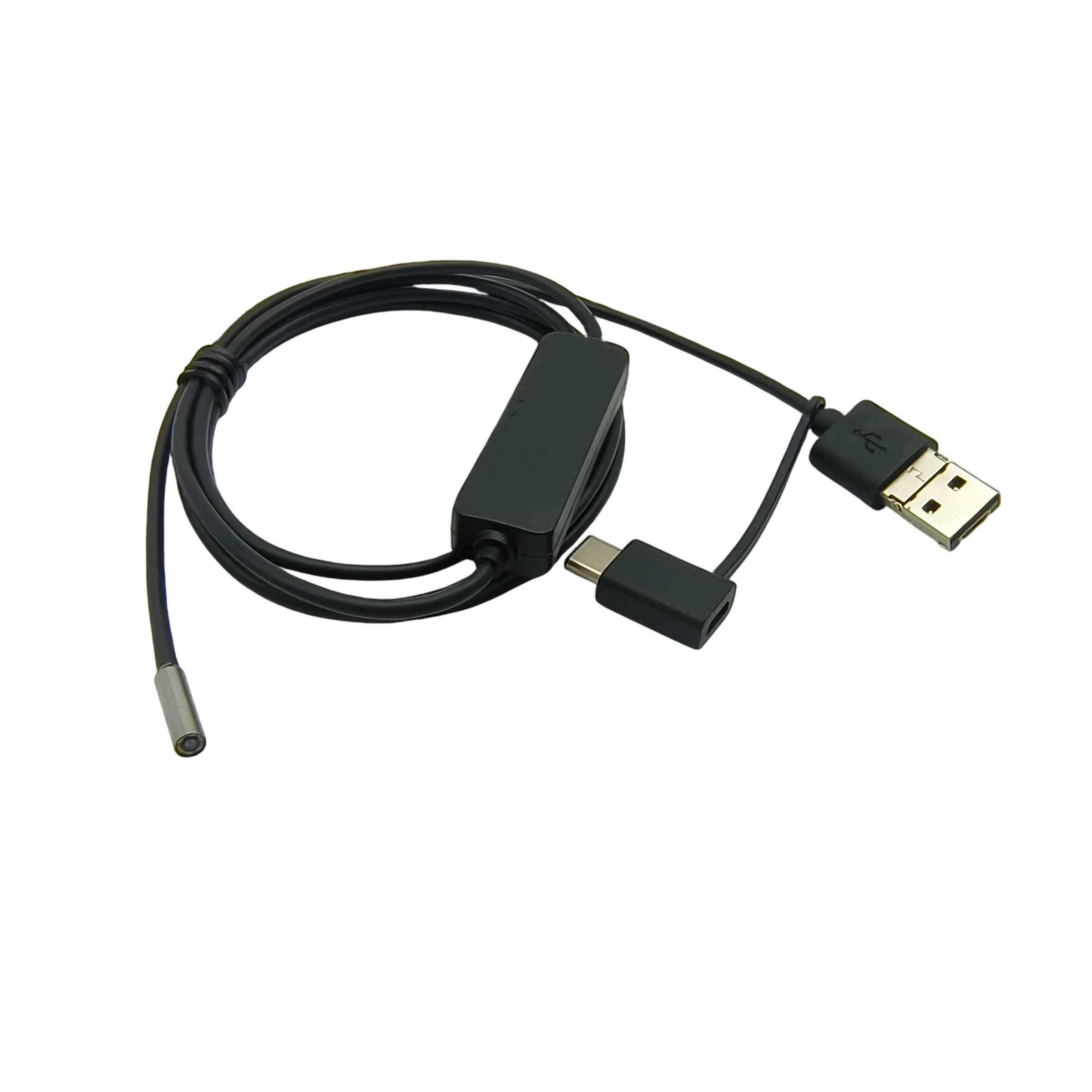 1MP Ultra-Short Endoscope,3.9mm Macro Lens,88° Field of View,IP67 Waterproof3-in-1 USB Interface,Industrial Swiveling Endoscope