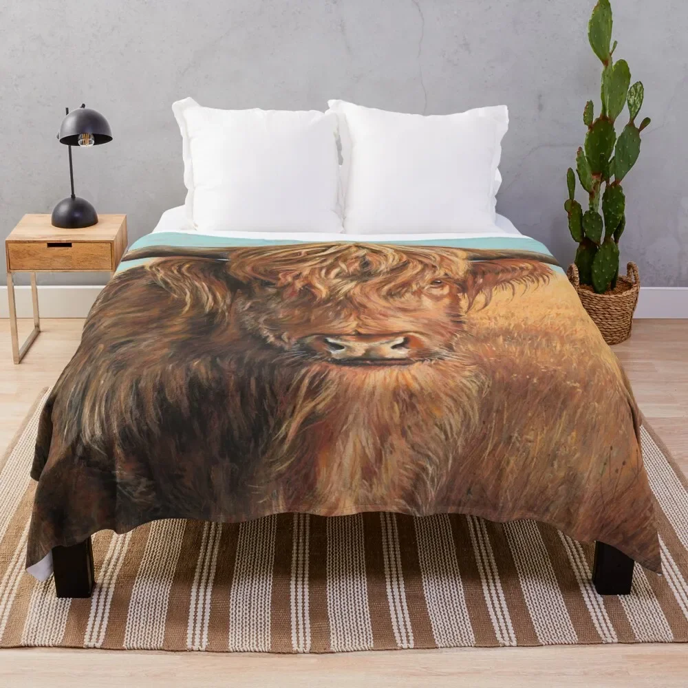 Highland Cow Throw Blanket Men's Soft Warm Throw Blanket for Couch