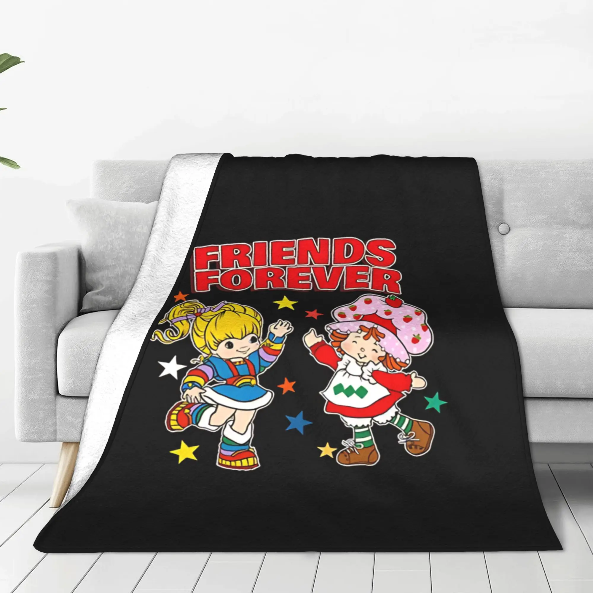 1PC Cute Fantasy R-Rainbow Brite Home Room Decorations Winter Blankets For Adults Bedding Home Interior Sofa Knee
