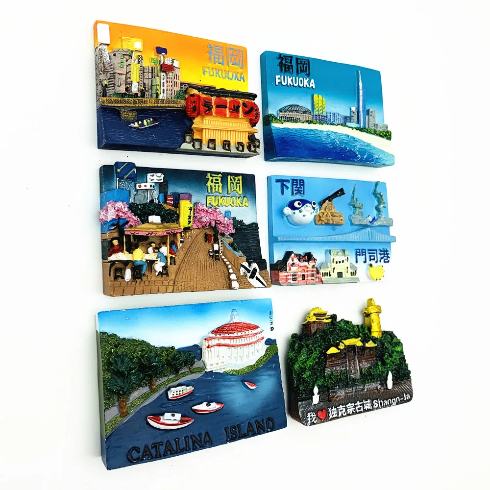 Special offer Japan China And USA 3D Fridge Magnet Tourist Souvenirs Refrigerator Magnetic Decoration Articles Collection