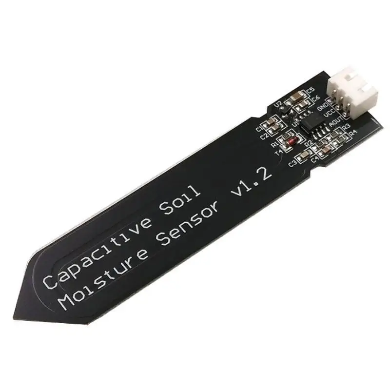 Capacitive Soil Moisture Sensor Module V1.2 3 Pack Wide Voltage Analog Wired for Nursery Plant Soil Humidity Testing