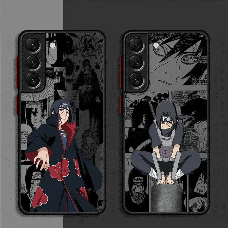 Narutos-ITACHIs Matte Case For Samsung Galaxy S24 S22 S23 S20 S21 FE S10 Plus Capa Note 20 Ultra 10 Lite Phone Fundas