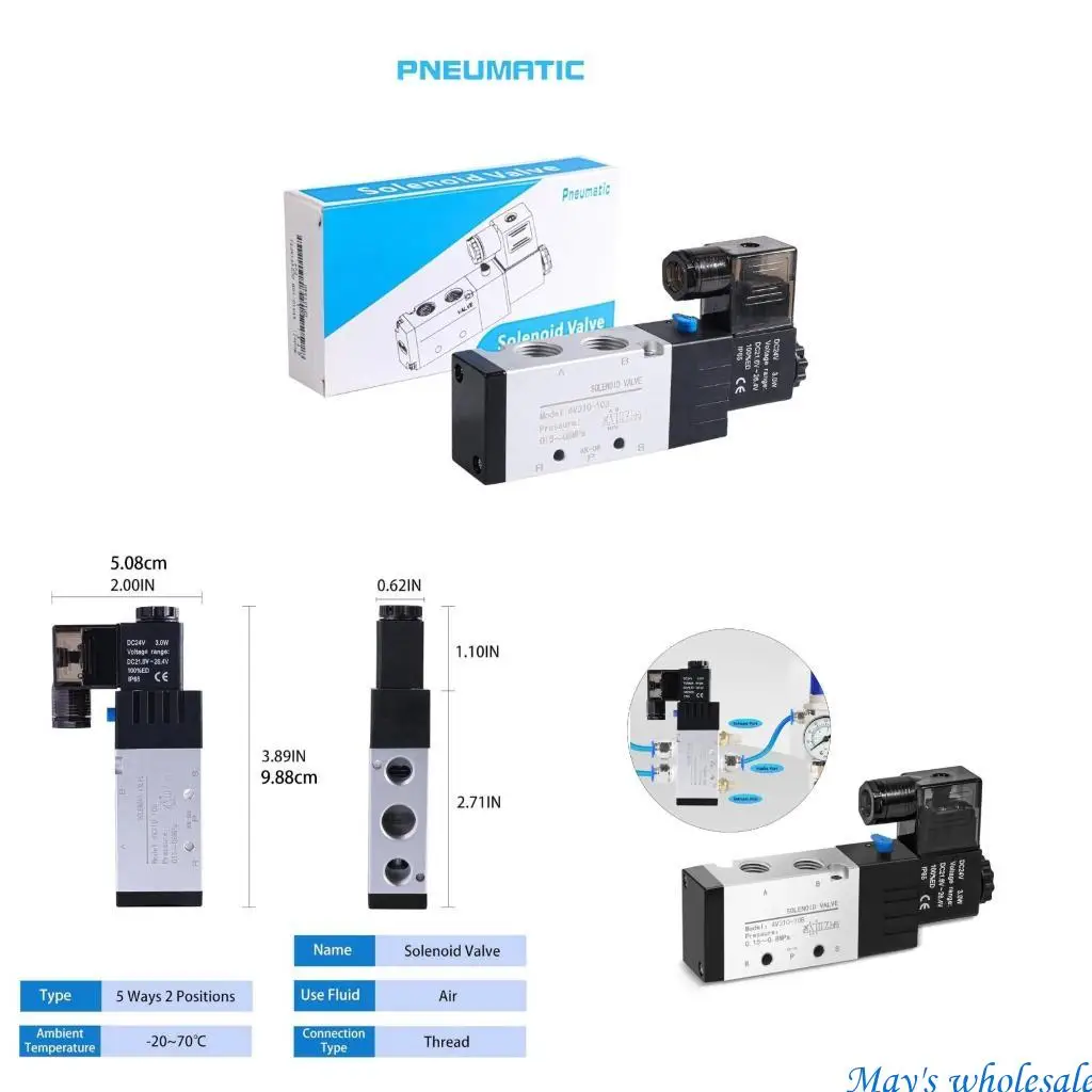 

5 Way 2 Положение магнитных коллекторов Клапаны Электрический управление воздушным газовым магнитным клапанами 448A