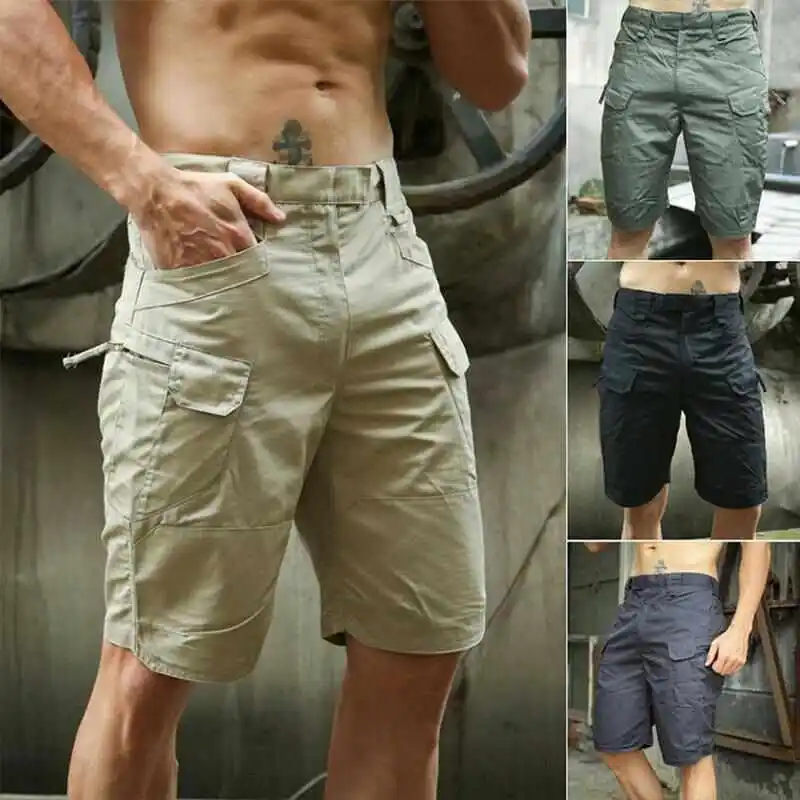 

Military Cargo Shorts with Pockets for Hunting And Fishing Summer Casual Pants Youthful Energy Style Straight Leg mid Waist