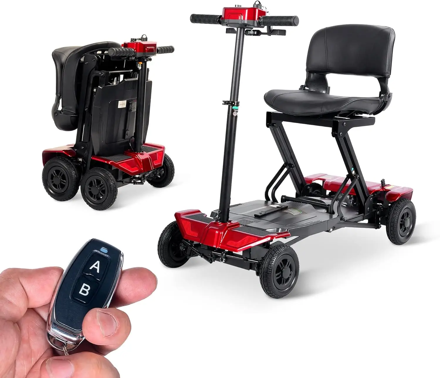 

Automatic Foldable Mobility Scooter for Adults, One Click Fold and Unfold, Airline Approved, 4 Wheel Scooter with Lithium Batte