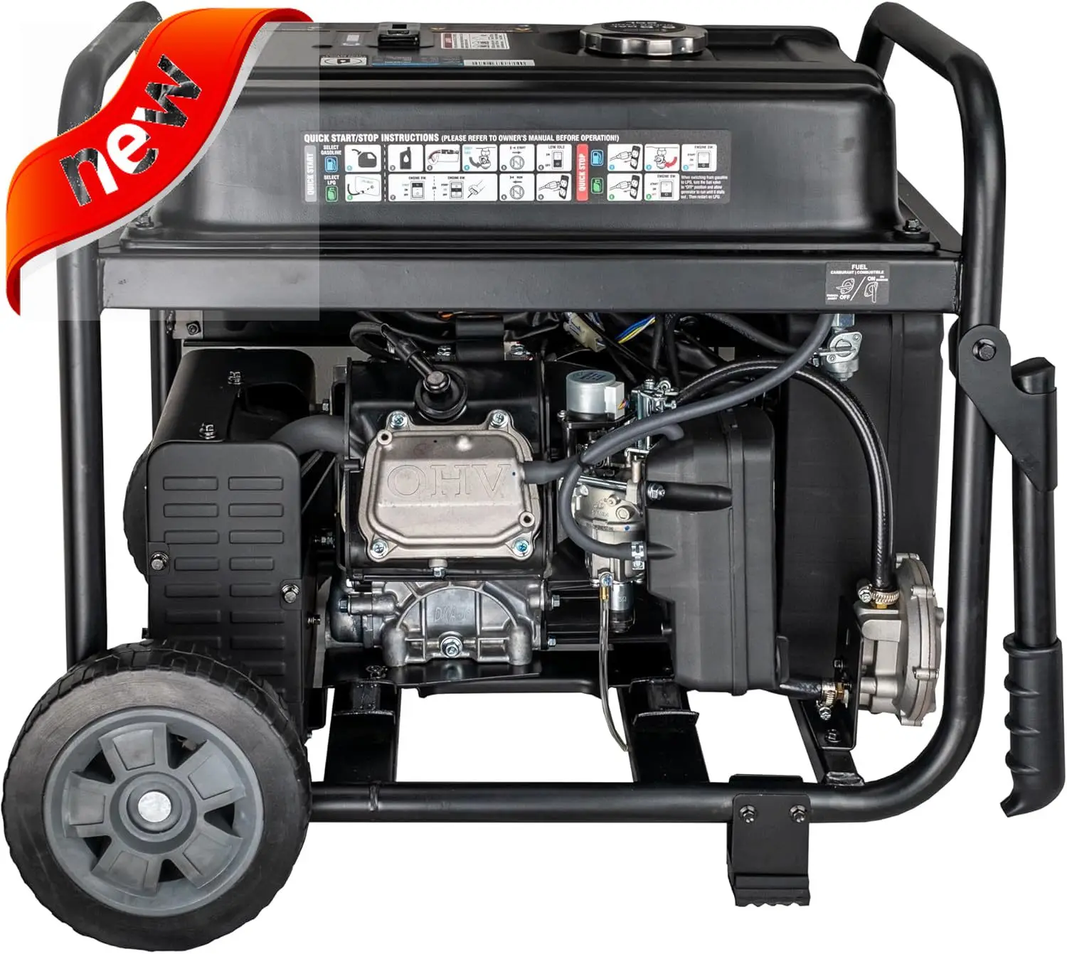 

NEW 10500W Dual Fuel Portable Inverter Generator for Residential and Camping Use GD10KBN