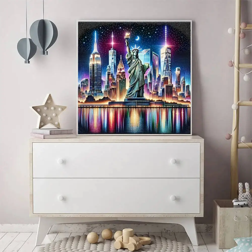 Evershine DIY Diamond Painting City Landscape Acrylic Craft Supplies Statue Of Liberty Diamond Mosaic Building Unique Gift view 3