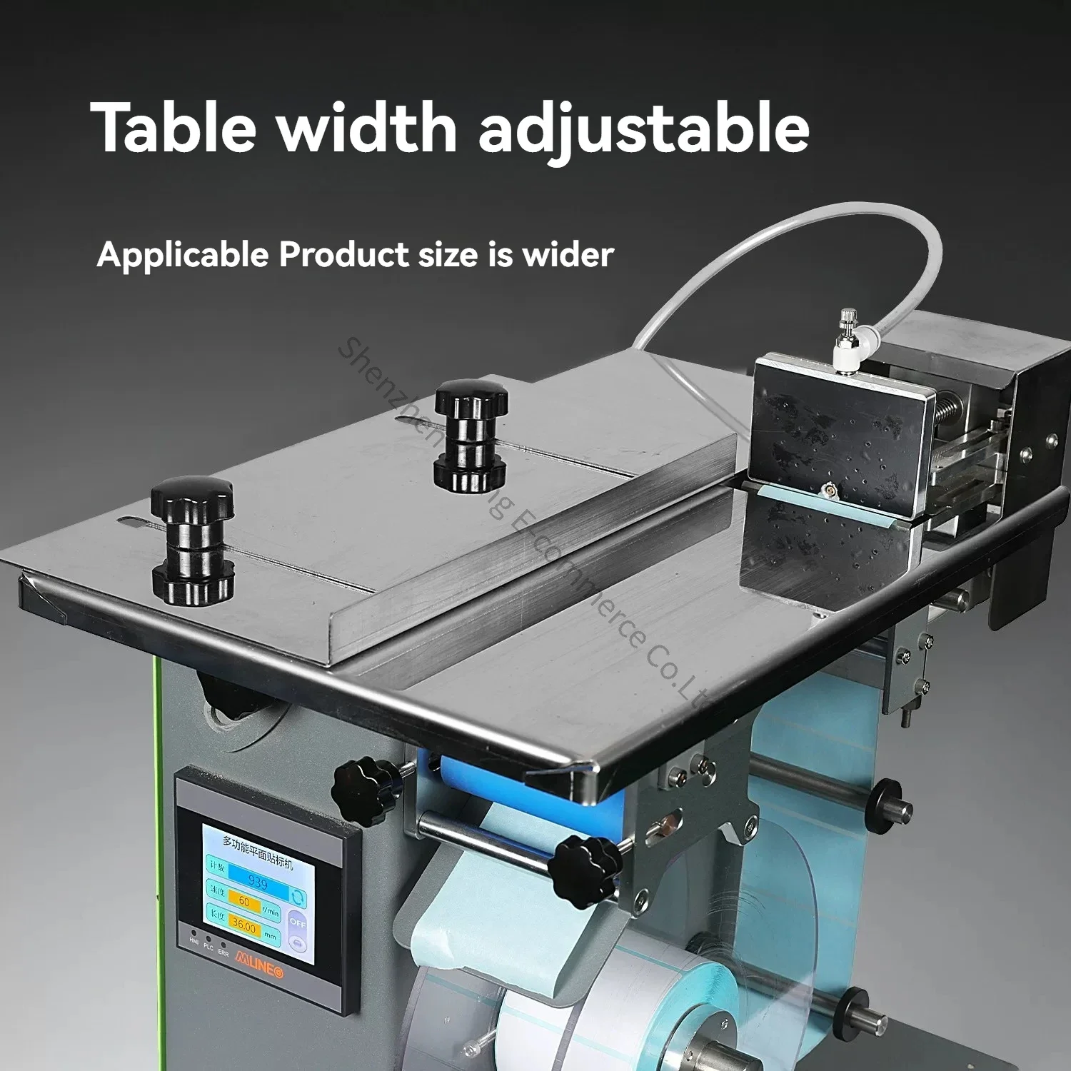 Small Pneumatic Plane Labeling Machine Semi-automatic Self-adhesive Packaging Box Efficient Sticker 90 ° Right Carton Device