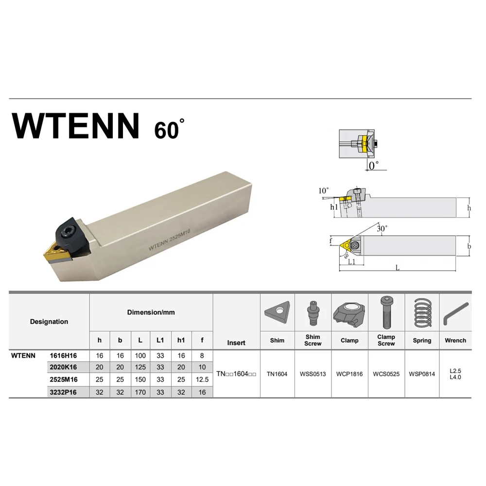 WTENN1616H16 WTENN2020K16 WTENN2525M16 WTENN3232P16 تحول أداة WTENN1616 WTENN2020 WTENN2525 WTENN TNMG حامل أدوات المخرطة باستخدام الحاسب الآلي
