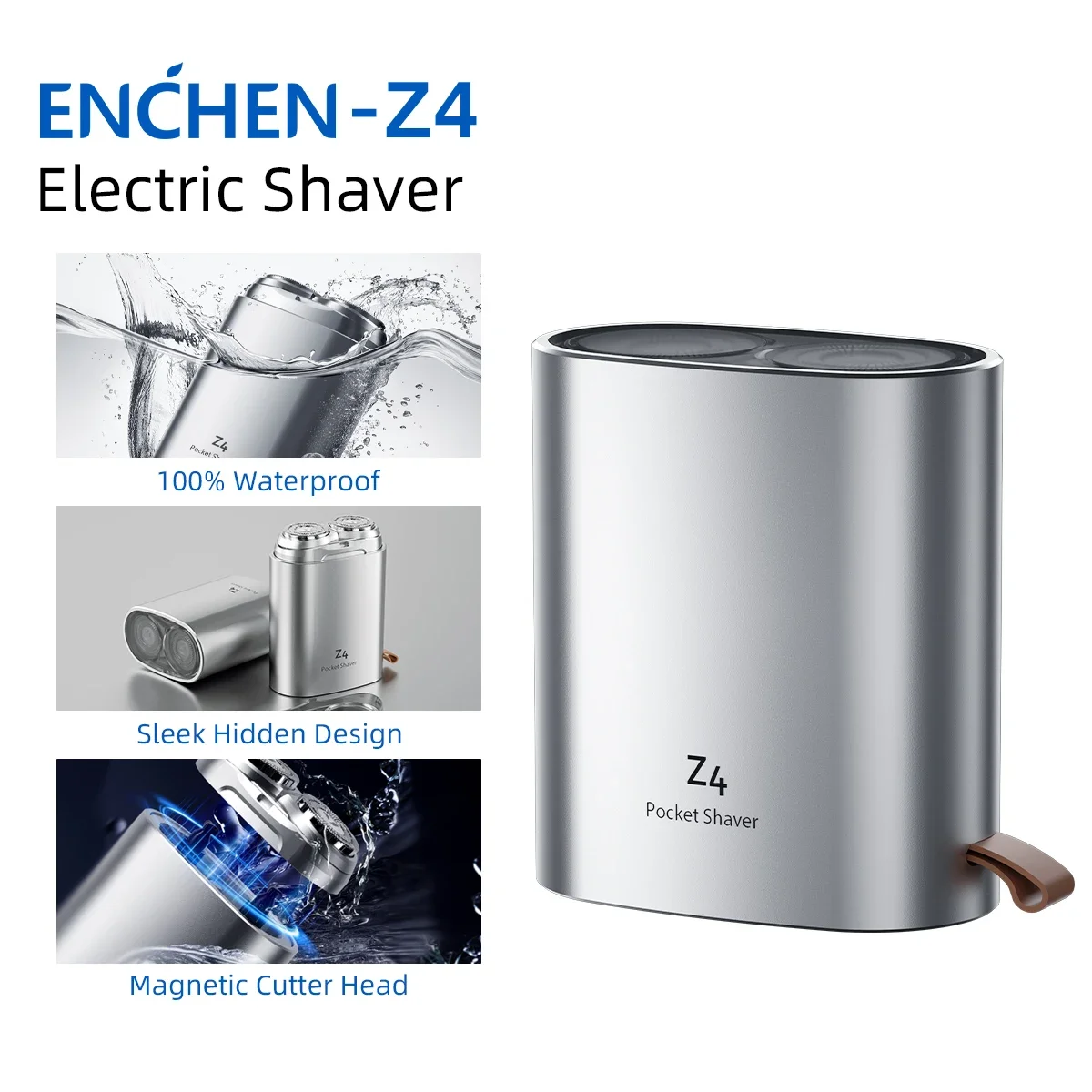 ENCHEN Shaver Mini Shaving Machine Waterproof Razor Professional Beard Trimmer Portable Electric Shaver Metal Shaver for Men Z4