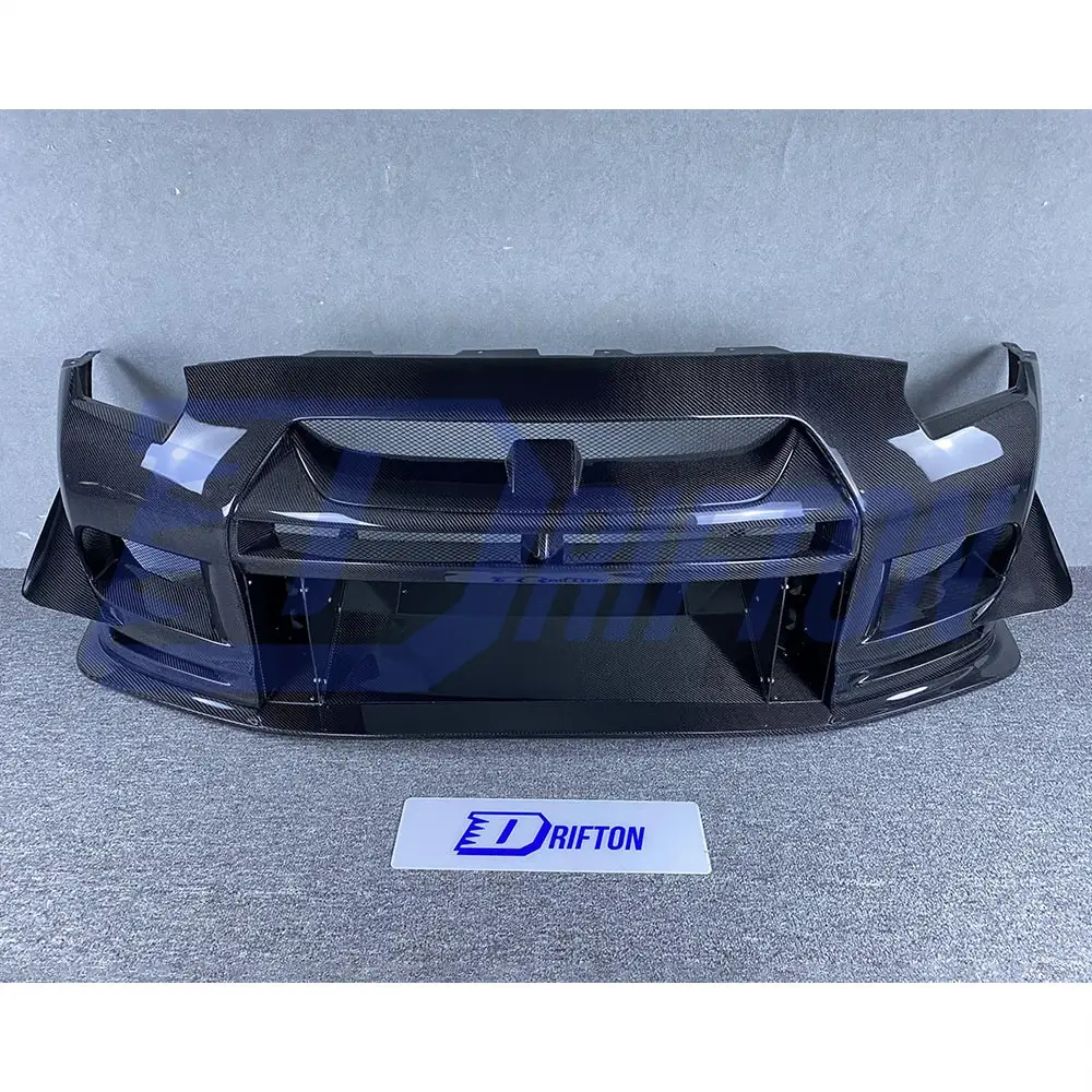 FULL Carbon Fiber Top Racing Style Front Bumper for Nissan GTR R35 Body Kit
