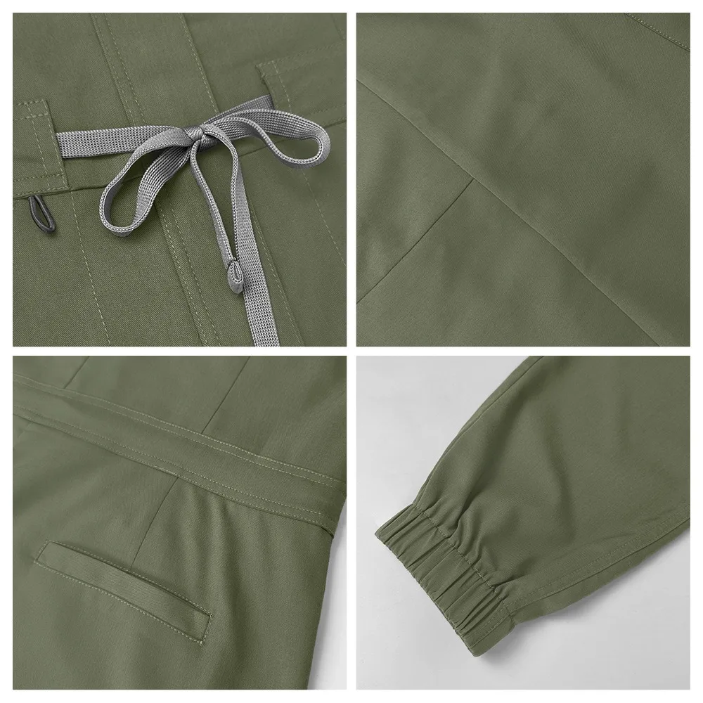 Tuta medica senza maniche: uniforme dimagrante di alta qualità per medici e infermieri ospedalieri