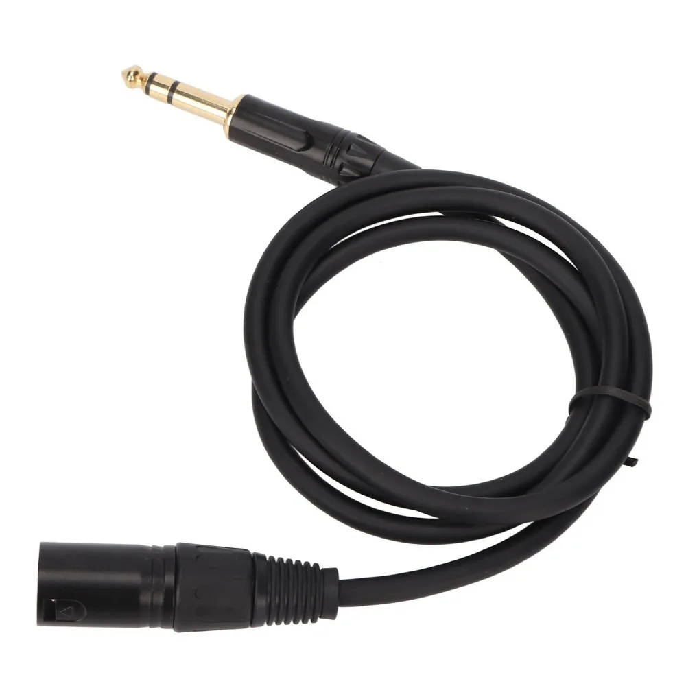 Durable 3 Pin 6.35mm to XLR Cable Plug and Play Male to Male 3 Pin Stereo 1/4 Inch to XLR Balanced Cord Microphone Connection
