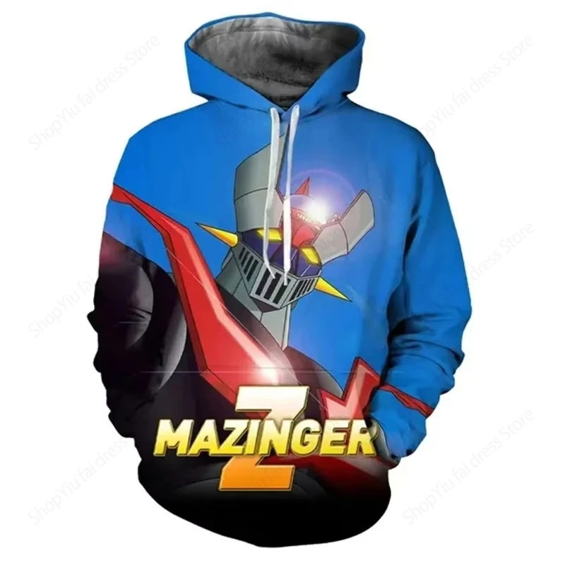 Mazinger Z Hoodies Anime Robot 3d Print Graphic Hoodies Men Fashion Oversized Hoodie Boy Coat Women Sweat Men Clothes Tracksuit