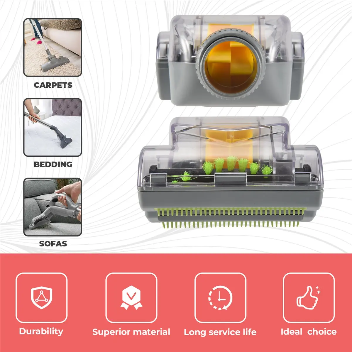 

[A25M] Пылесос 32 мм, щетка с прозрачными клещами, всасывающая головка для дивана и кровати, аксессуар для пылесоса
