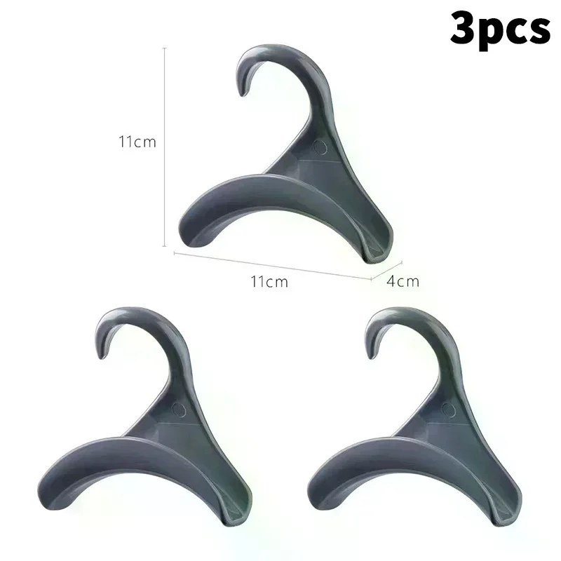 3/5pcs Widen Plastics Hanger Connection Hook Stackable Space Saving Storage Multifunctional Bag And Hat Hanging Rack