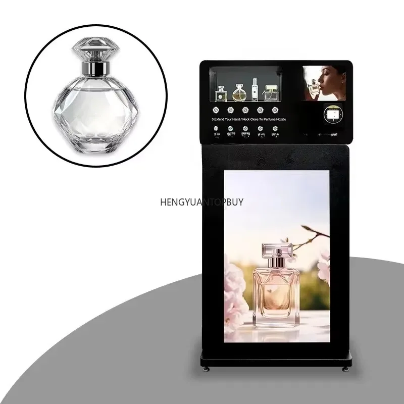 Perfume Sample Spray Vending Machine 43 Inch Advertising Screen Standing Perfume Vending Machine