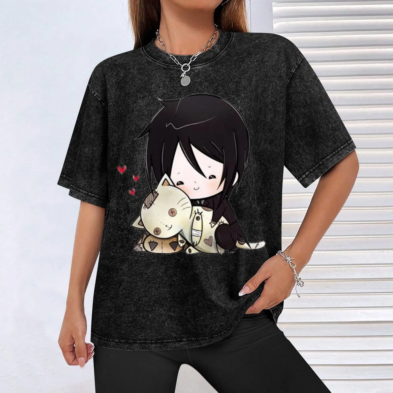 Sebastian - Black Butler T-Shirt Soft Lightweight Cotton T-Shirt - view 4