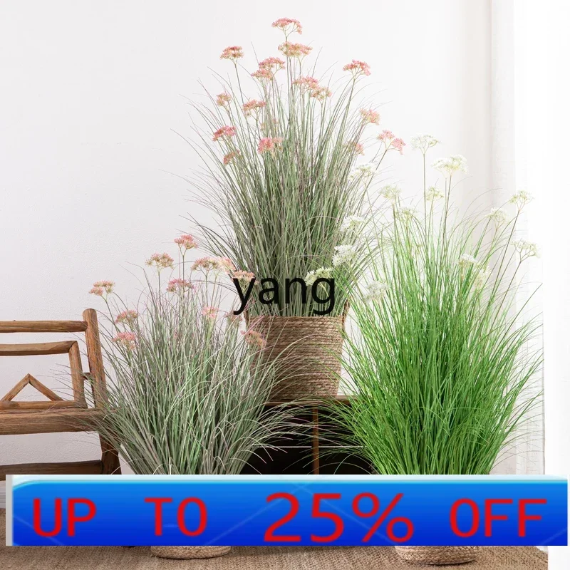 

LMM Starry Fake Flower Plants Reed Indoor Shopping Mall Floor Living Room Decorative Ornament Potted Plant