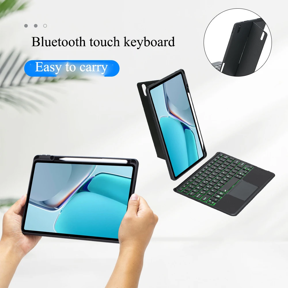 Capa de Teclado Bluetooth para Huawei Matepad, Capa para Huawei Matepad 11 Pro 2022, 10.4, MediaPad V6, C5, T10s Pro, 10.8, árabe, russo, espanhol