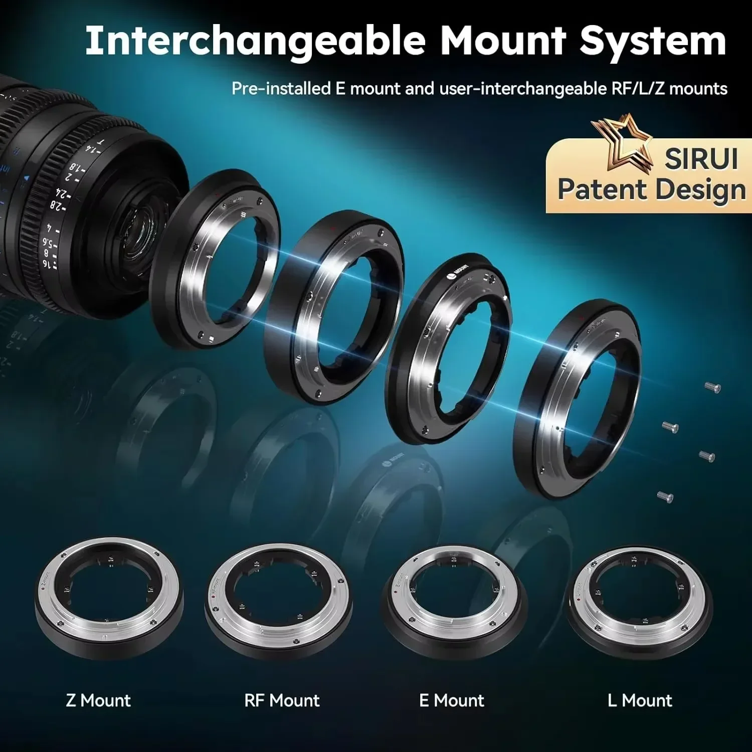 SIRUI VP-1 Vision Prime 1 T1.4 フルフレームシネレンズ 24mm、35mm