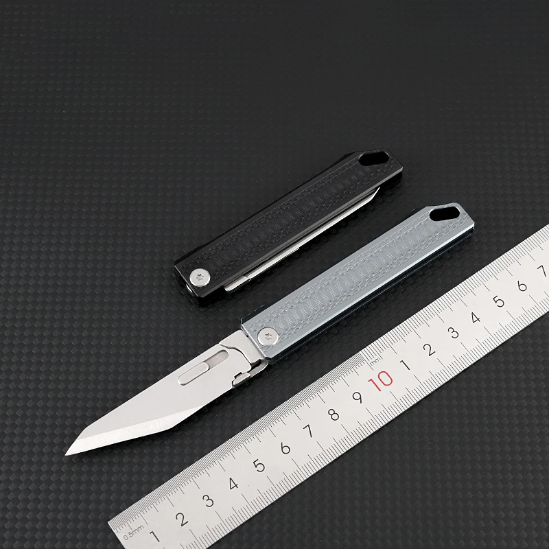 Precision Stainless Steel Folding Knife with High Hardness and Detachable Blade, Outdoor Camping Cutting and Unboxing Knife