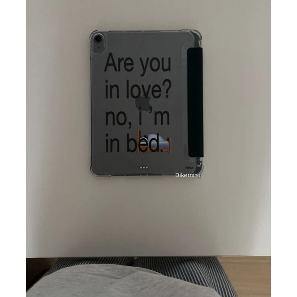 Creativity In Bed Black New Tablet Case For iPad Mini 6 7 10/11th A16 8.3in Air 4 5 6 7 M2 M3 Pro M4 M5 11in 12.9in iPad Cover
