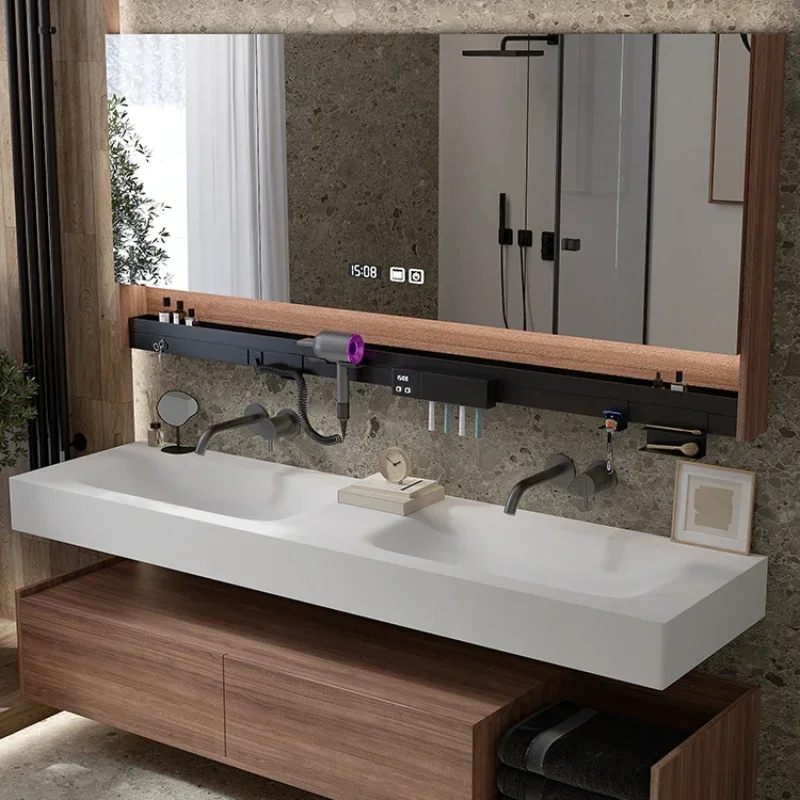 Salon Station Mdf Bathroom Furniture Cabinet Washbasin Narrow Mirror Sink Under The  Luxury Base Open Cabinets Vanity Filing