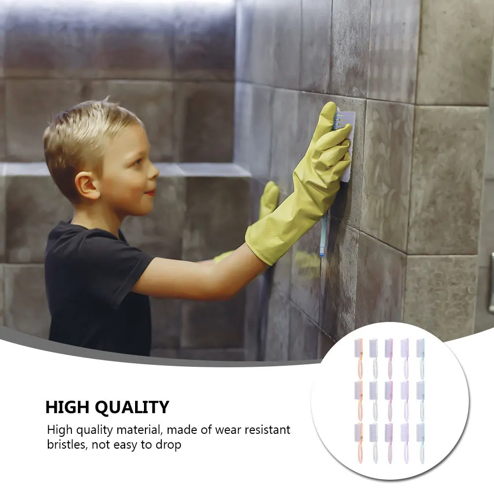 15Pcs Handle Nail Brush Premium Fingernail Toenail Cleaner Flexible Bristles Easy Carry for Bathroom Kitchen Travel Daily Care