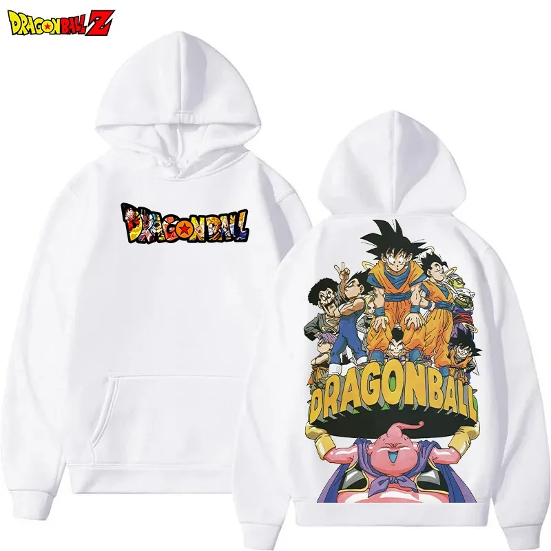

Толстовка с капюшоном в стиле аниме Dragon Ball, толстовка с принтом манги, Harajuku, уличный стиль, хип-хоп, мужская и женская спортивная одежда, удобная толстовка